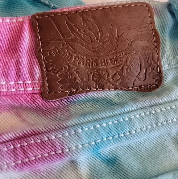 Paris Blues Pink and Blue Flare Tie-Dye Jeans - Picture 8 of 10